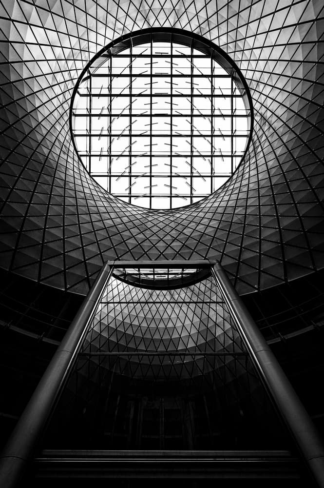 Geometric Dome Reflections by Christopher Budny — canvas wall art