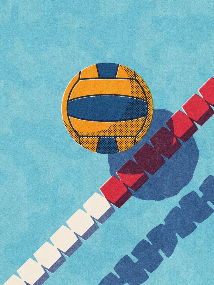 Summer Volleyball Pool by Daniel Coulmann — canvas wall art