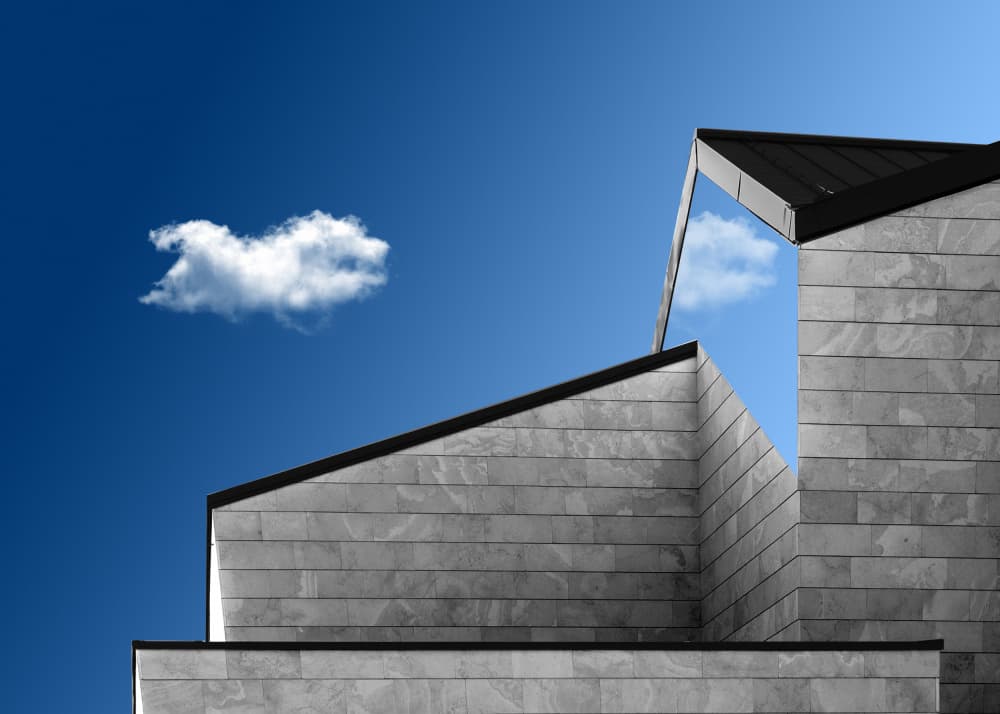 Architectural Blue Sky by Ibrahim Nabeel — canvas wall art