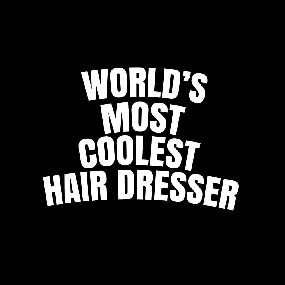 World's Coolest Hair Dresser by Happie Eagle — canvas wall art