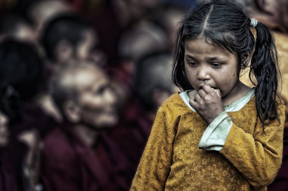 Pensive Young Girl by Piet Flour — canvas wall art