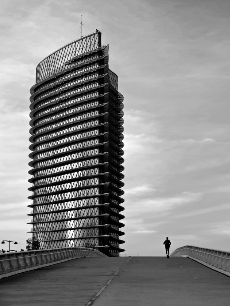 Modern Tower Solitary Stroll by Ezequiel59 — canvas wall art