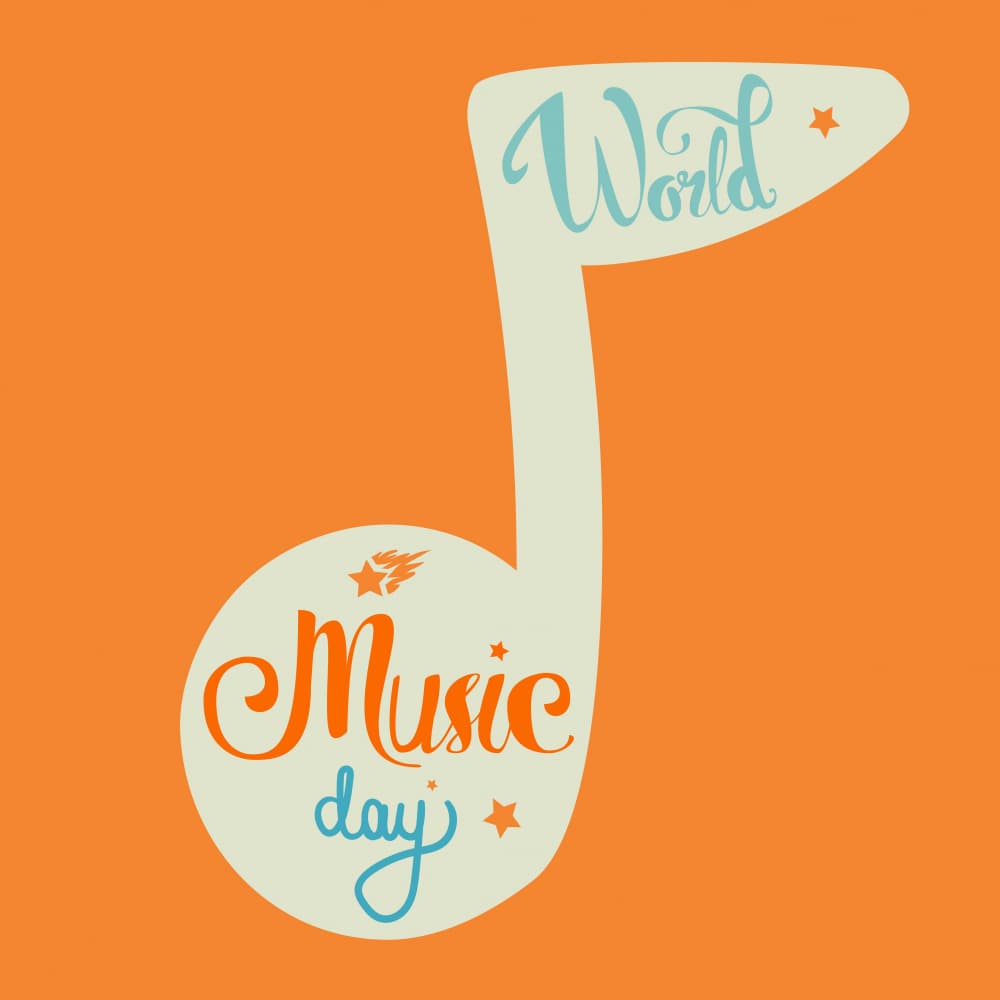 World Music Day Note by Marika Barsrsind — canvas wall art