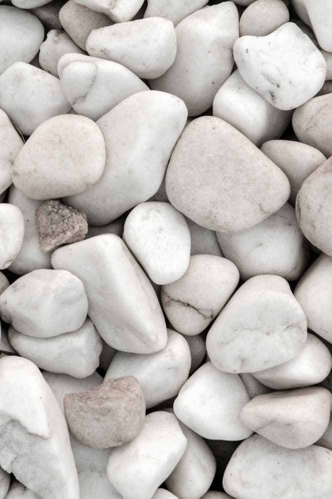 White Pebble Serenity by Pictufy Studio III — canvas wall art