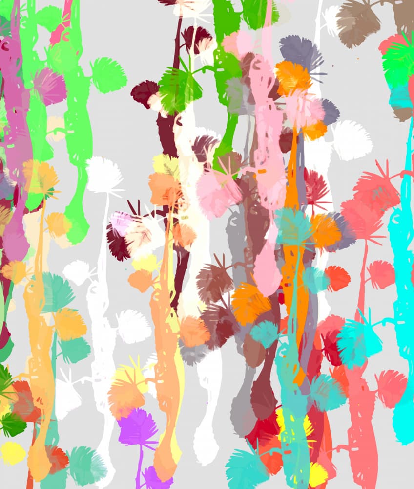 Vibrant Drip Garden by Uma Gokhale — canvas wall art