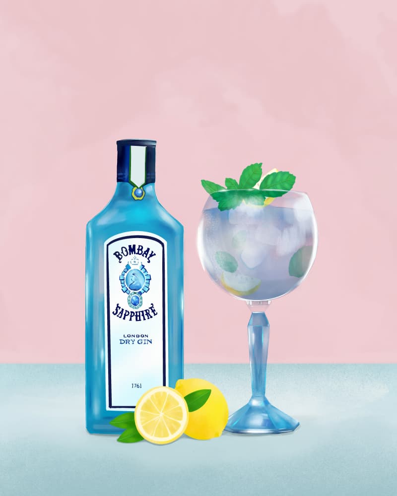 Gin Cocktail by Petra Lizde — canvas wall art