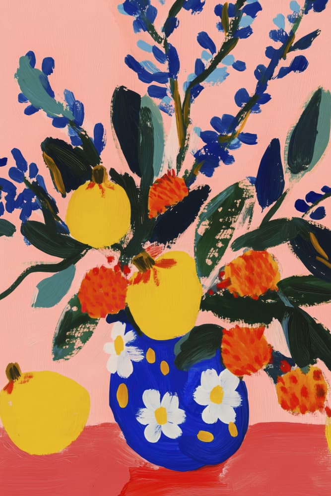 Vibrant Bloomscape by Treechild — canvas wall art
