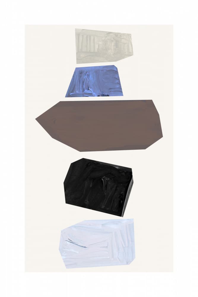 Stacked Abstract Shapes by cartissi — canvas wall art