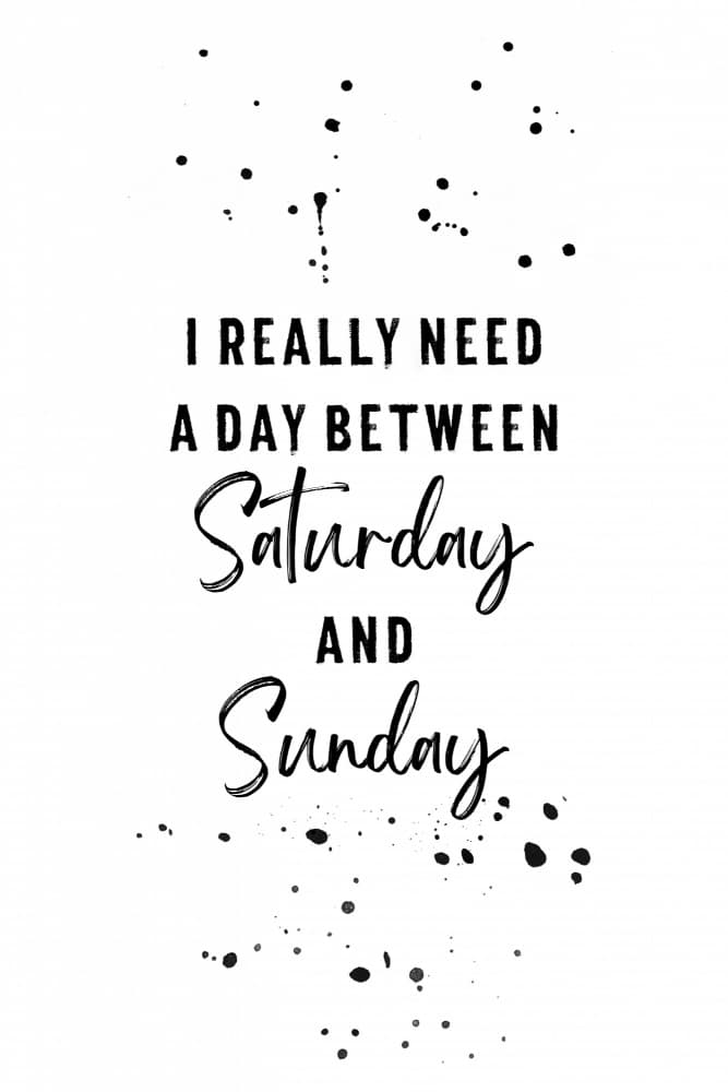 Day Between Saturday Sunday by Melanie Viola — canvas wall art