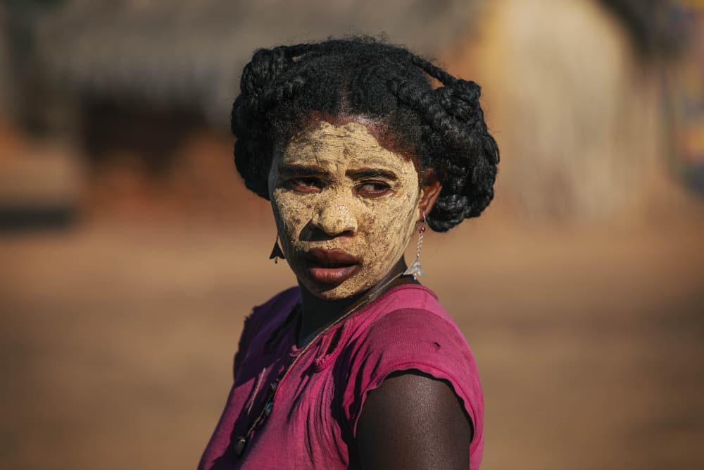 Malagasy Woman's Mask by António Carreira — canvas wall art