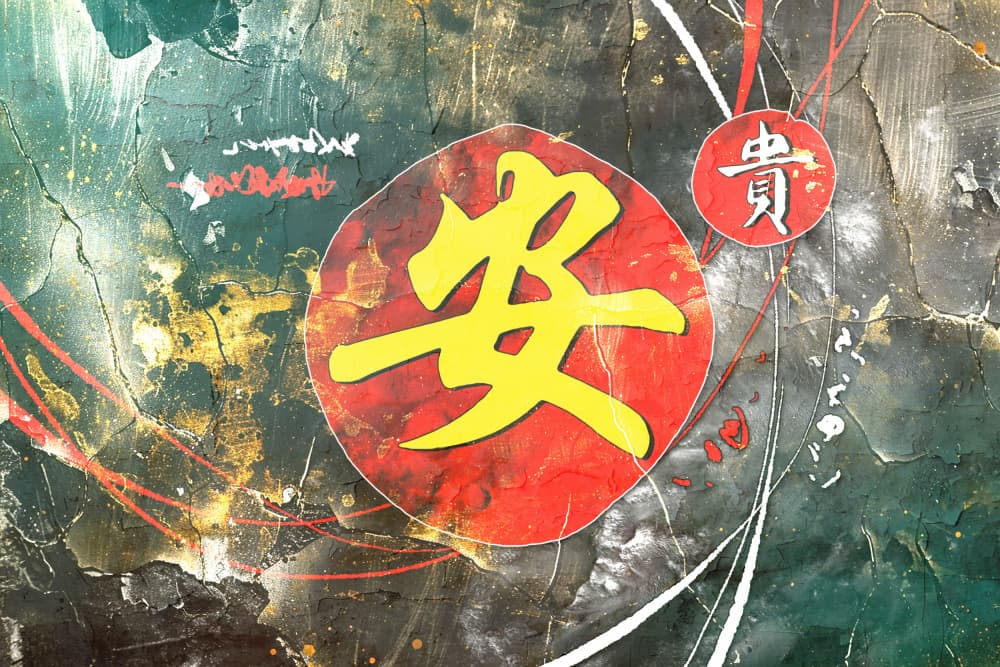 Textured Asian Peace by Rafal Kulik — canvas wall art
