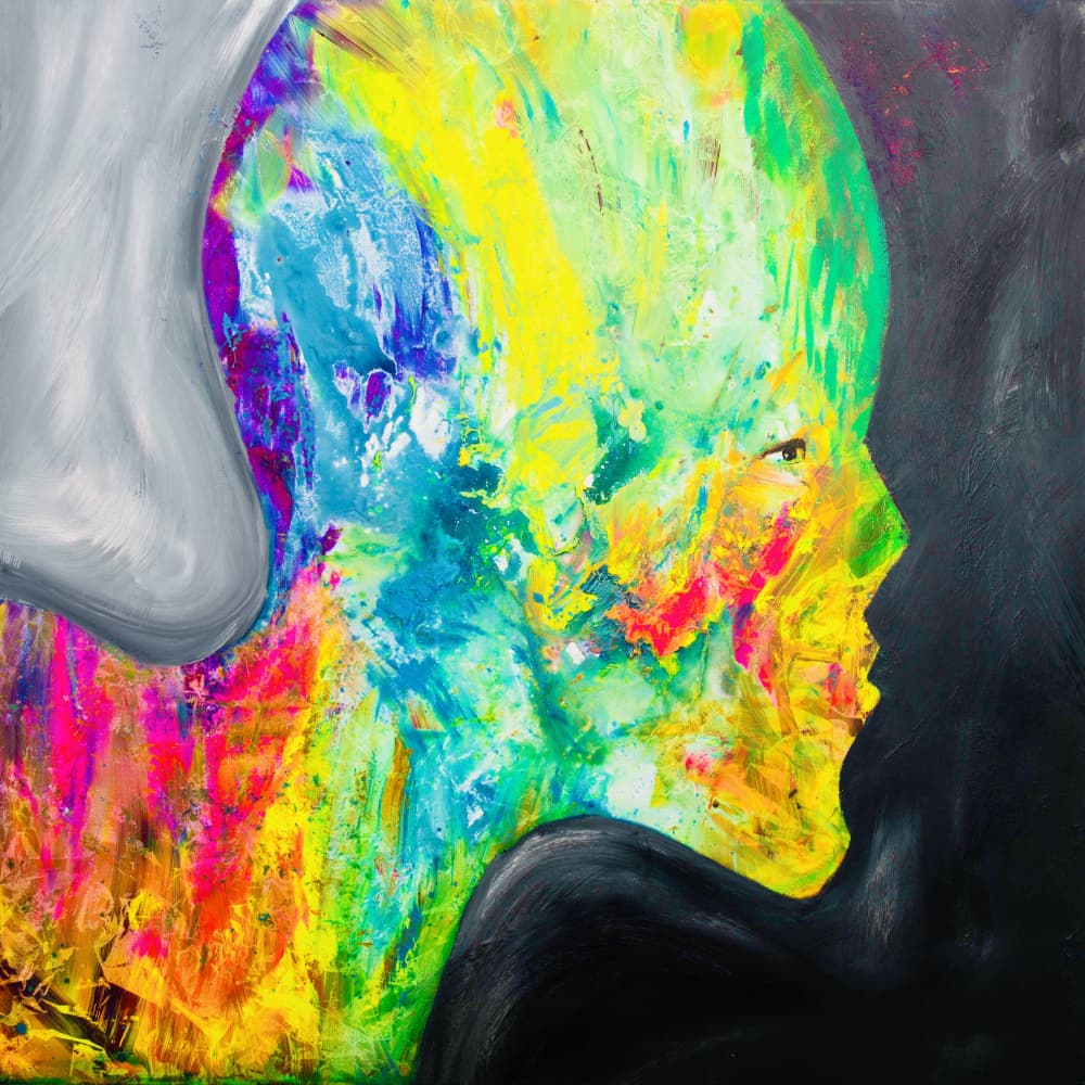 Vibrant Abstract Profile by Fredrik Olsen — canvas wall art