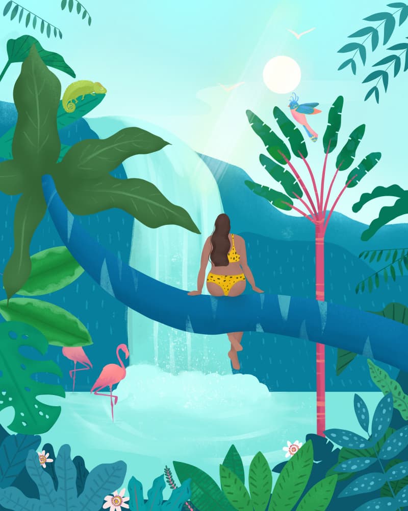 Jungle Girl by Petra Lizde — canvas wall art