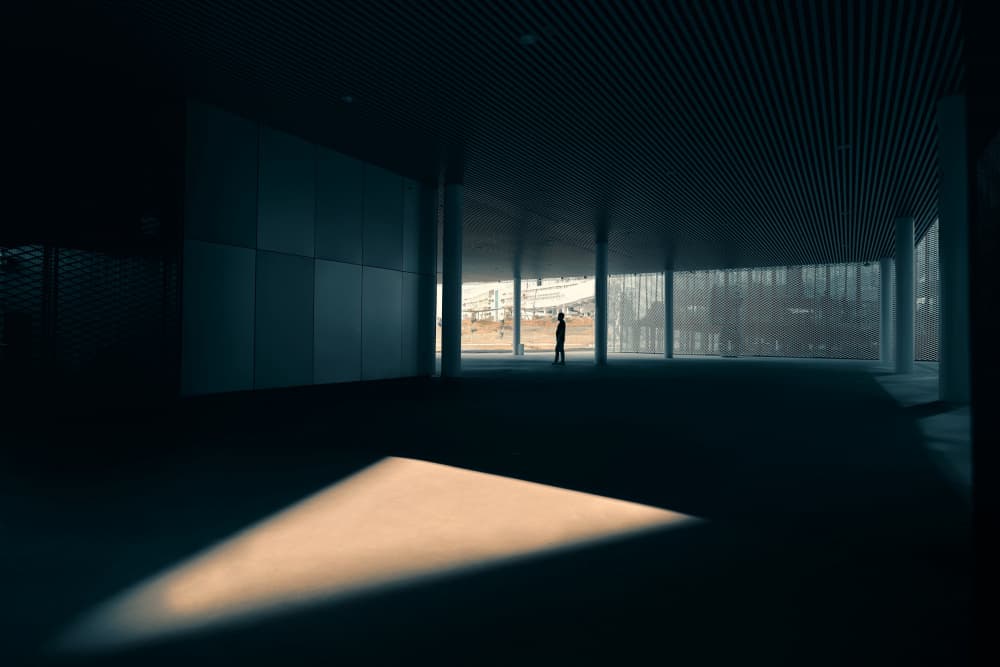 Solitary Figure in Light by MingLun Tsai (蔡明倫) — canvas wall art
