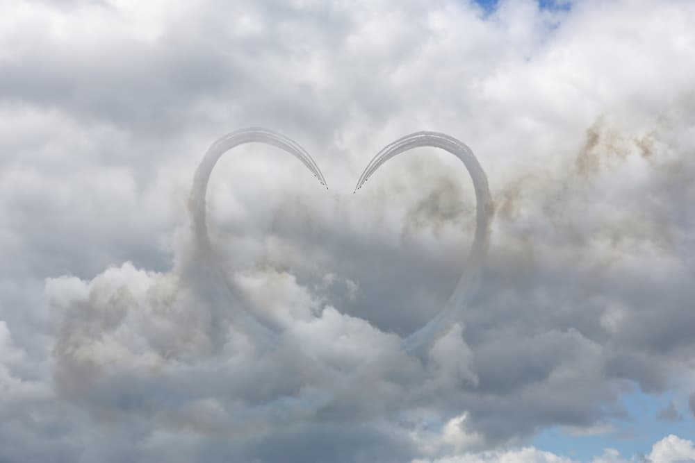 Romantic Sky Heart by Leif Løndal — canvas wall art