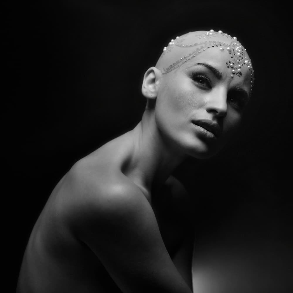 Pearled Crown Portrait by Alexandra Fira — canvas wall art