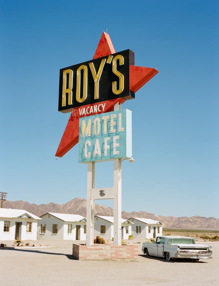 Vintage Desert Motel Sign by Bethany Young — canvas wall art