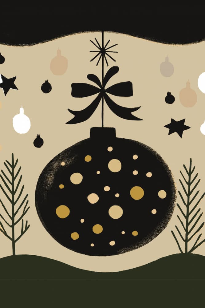 Cozy Holiday Ornament by casa cartissi — canvas wall art