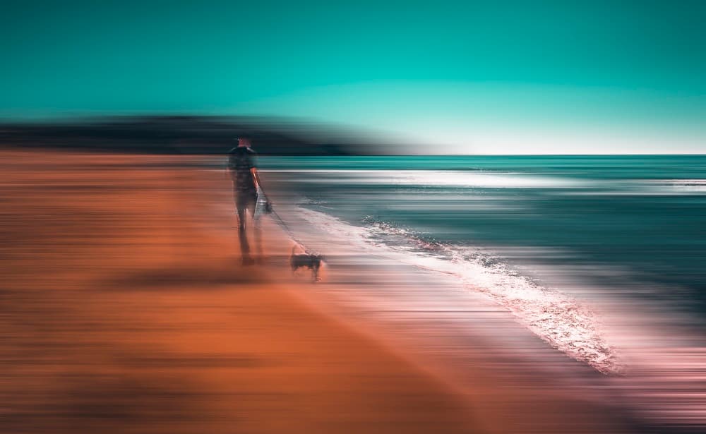 Beach Walk Motion Blur by Carmine Chiriacò — canvas wall art