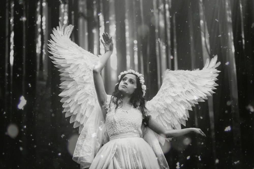 Ethereal Forest Angel by Avishek Das — canvas wall art