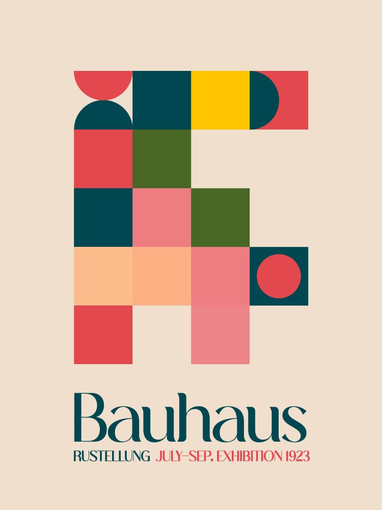 Bauhaus Geometry by Emel Tunaboylu — canvas wall art