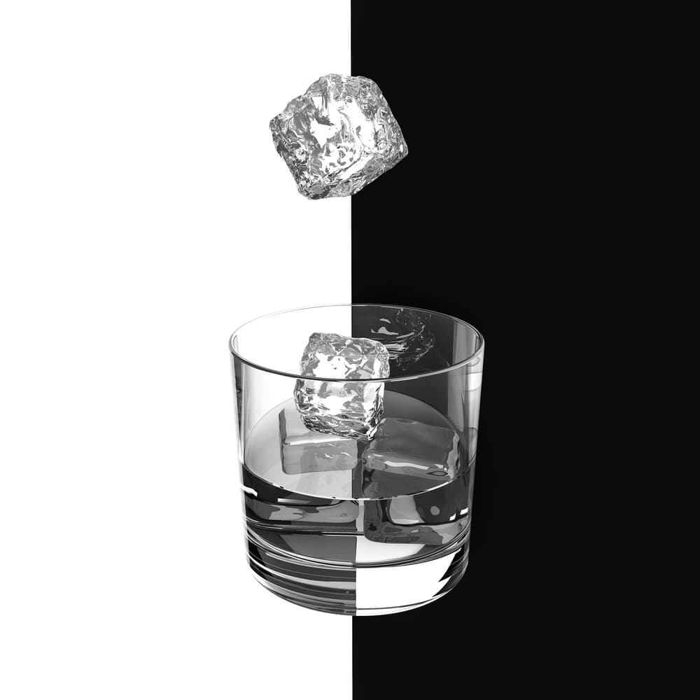 Ice Cubes Black White by Antonyus Bunjamin (Abe) — canvas wall art
