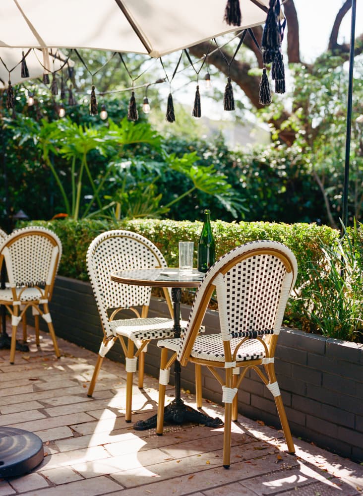 Charming Outdoor Cafe by Bethany Young — canvas wall art