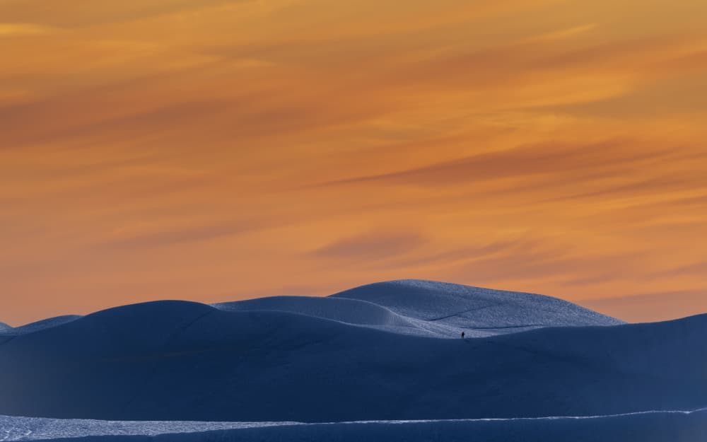 Winter Landscape Solitary Figure by Haim Rosenfeld — canvas wall art