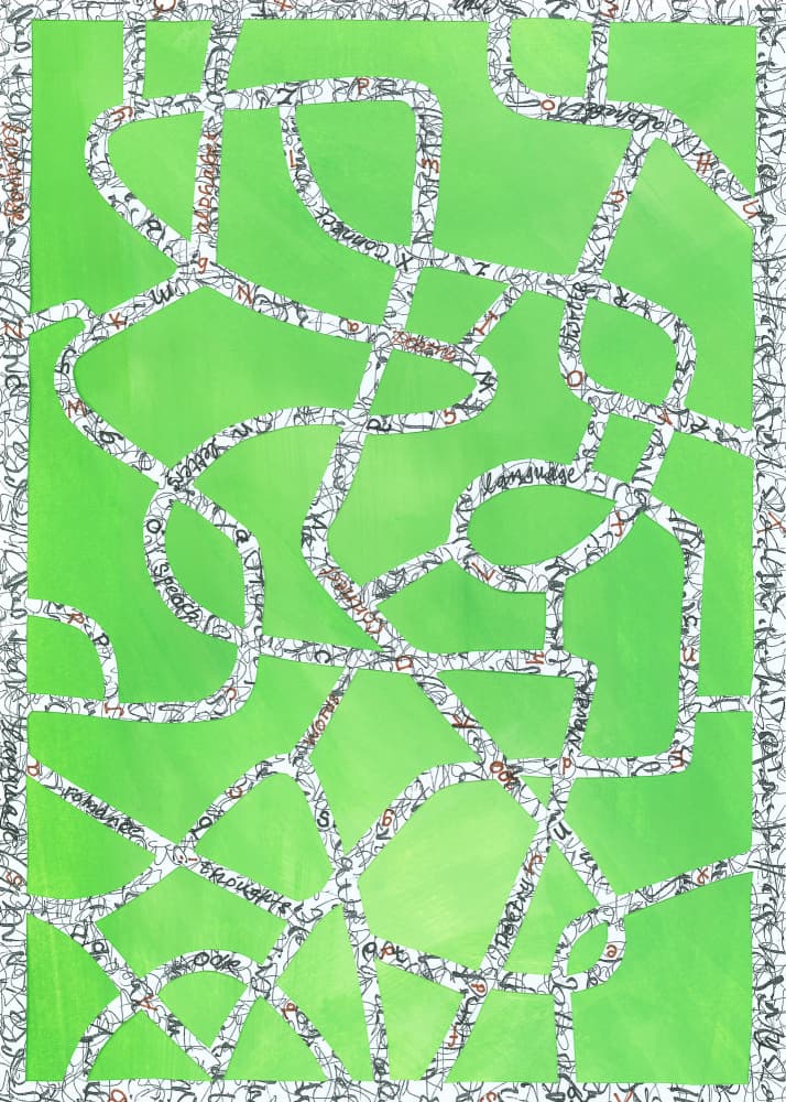 Tangled Green Typography by Isabelle Brent — canvas wall art