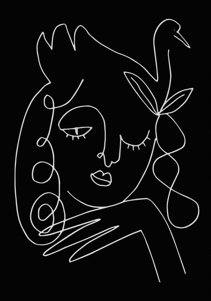Elegant Swan Woman by Pictufy Studio II — canvas wall art