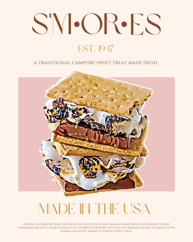 Sweet S'mores Treat by Nazma Khokhar — canvas wall art