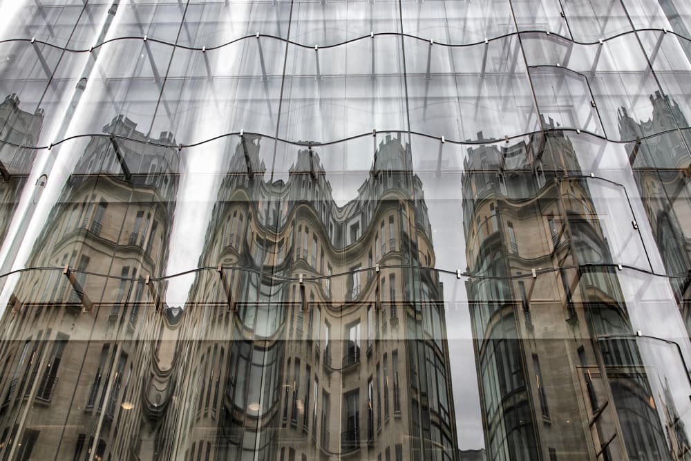 Wavy City Reflections by Raffi Bashlian — canvas wall art