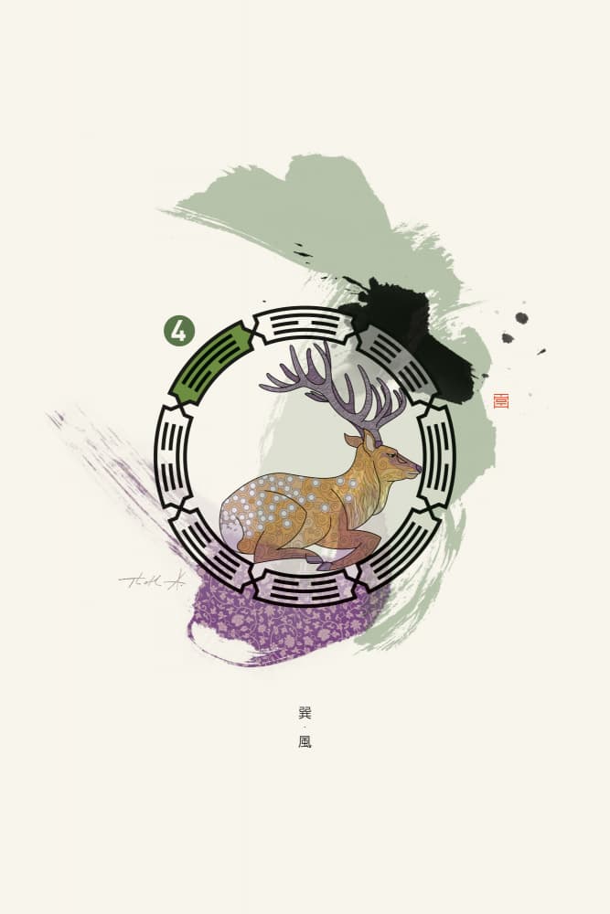 Zen Deer Spirit by Thoth Adan — canvas wall art