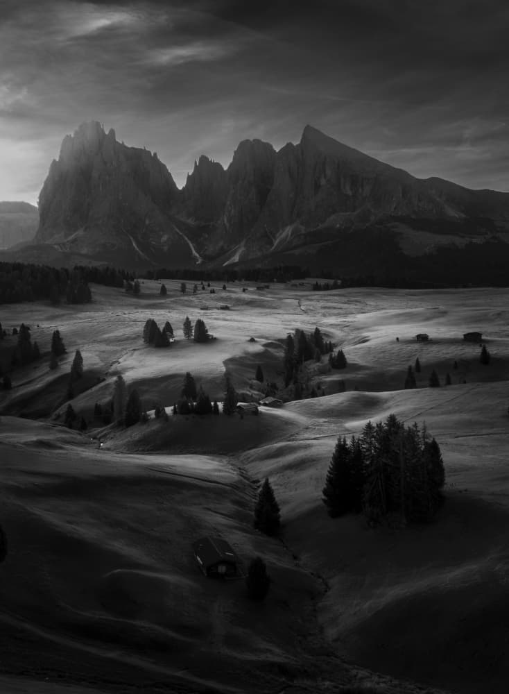 Dramatic Alpine Valley Light by Bing Li — canvas wall art