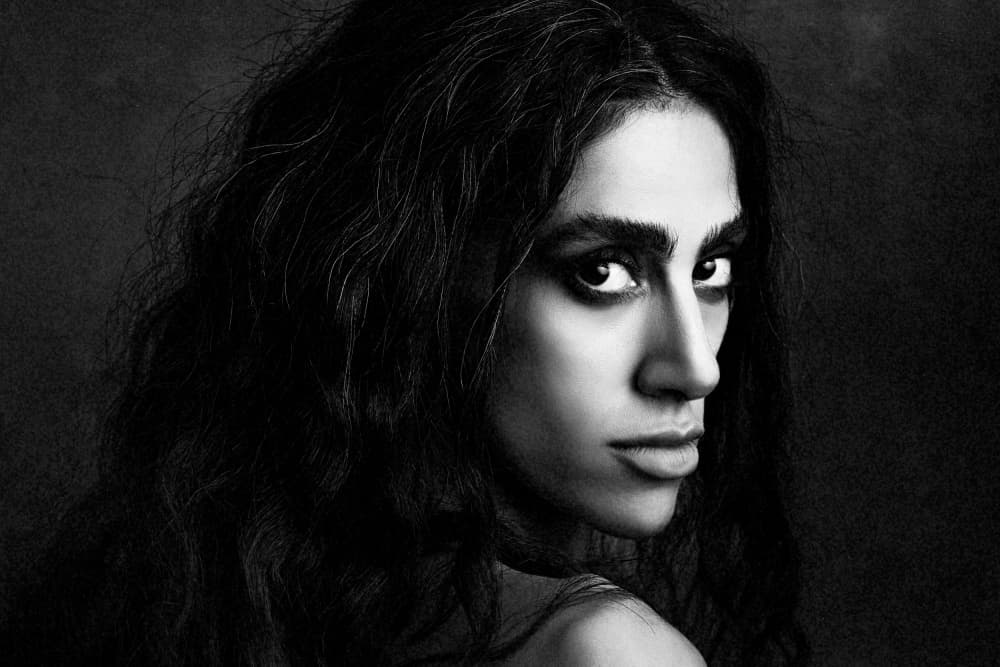 Dark Gaze Portrait by Mehdi Mokhtari — canvas wall art