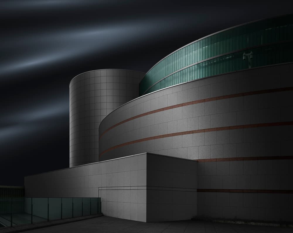 Modern Building At Night by Shuchuan Liu — canvas wall art