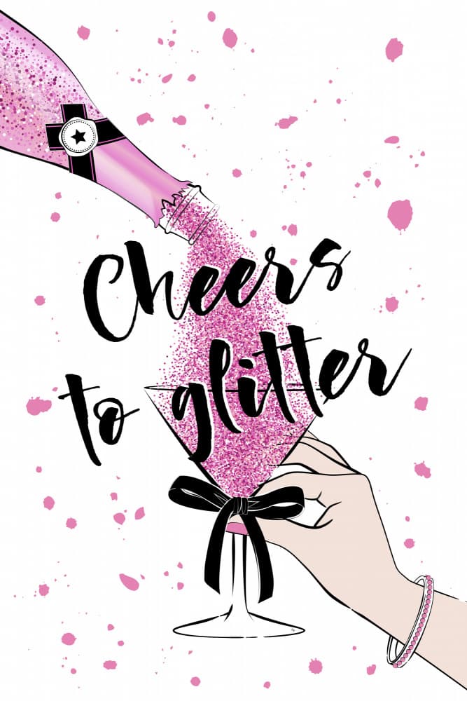 Cheers to Glitter by Martina — canvas wall art