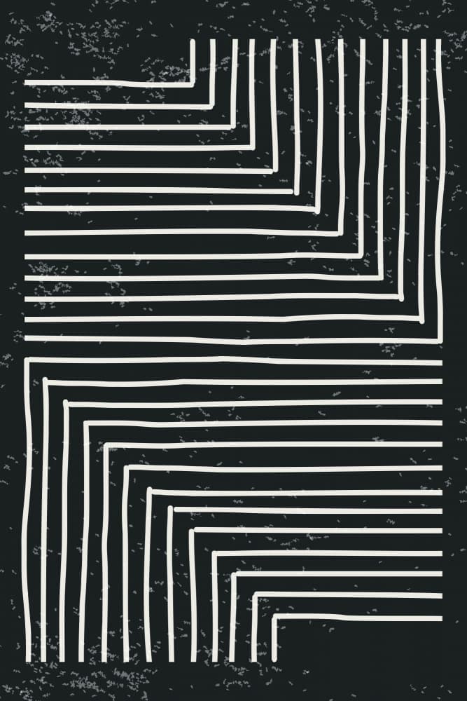 Monochrome Geometric Lines by jay stanley — canvas wall art