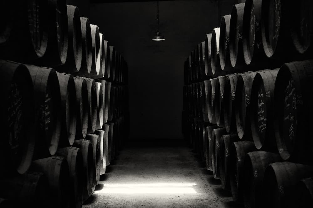 Dimly Lit Barrel Room by Hans-Wolfgang Hawerkamp — canvas wall art