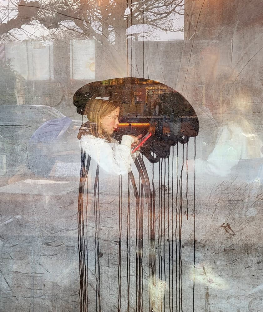 Young Girl Urban Reflection by Huib Limberg — canvas wall art