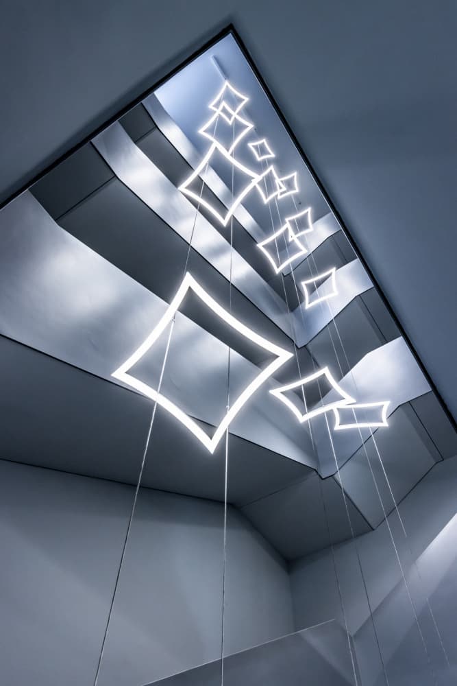 Luminous Geometric Shapes by Franco Tessarolo — canvas wall art