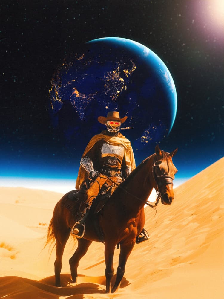 Space Cyborg by Taudalpoi — canvas wall art