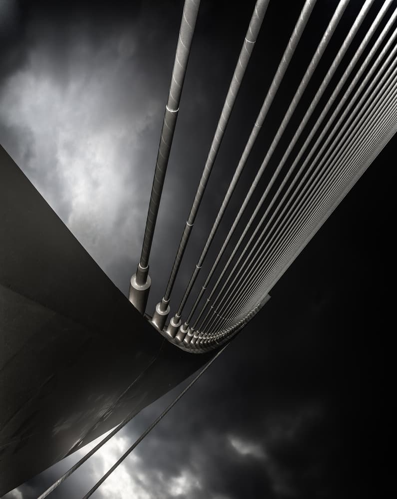 Dramatic Bridge Cables by Harry Verschelden — canvas wall art