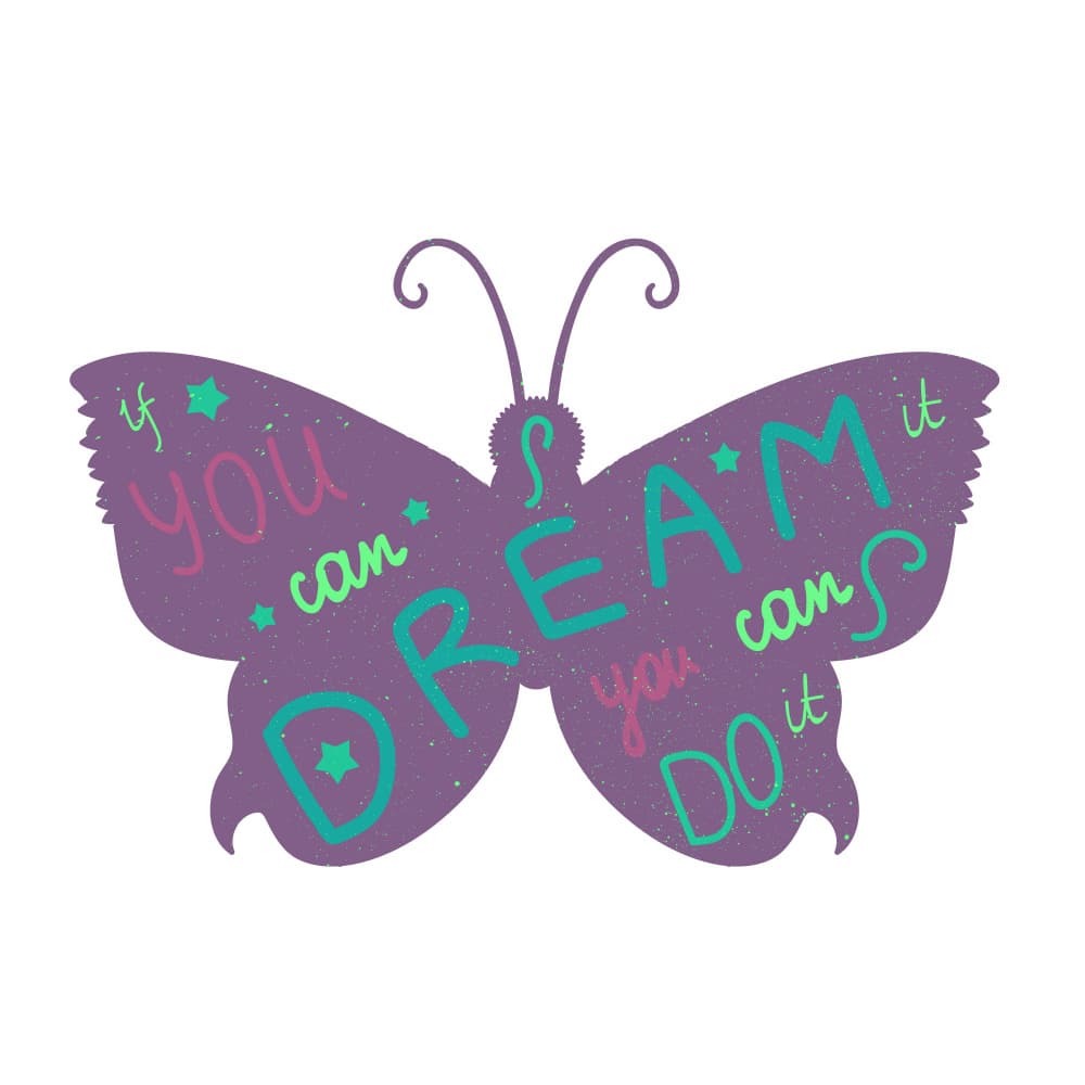 Dream It Do It Butterfly by Marika Barsrsind — canvas wall art