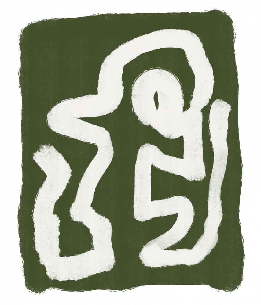 Abstract Green Figure by Sharyn Bursic — canvas wall art