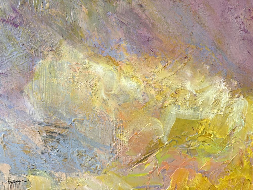 Soaring Golden Abstract by Dorothy Fagan — canvas wall art