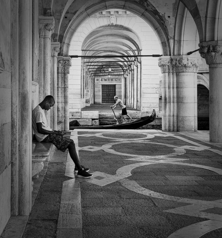 Venetian Archway Gondola by Andreas Timar — canvas wall art