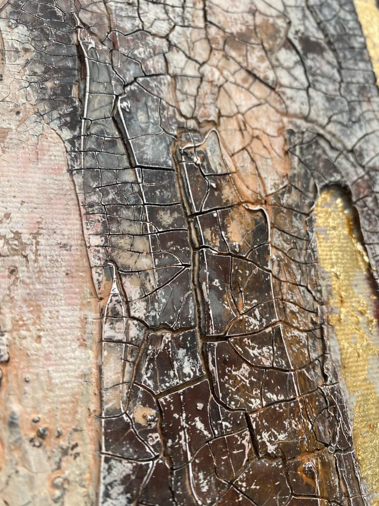 Distressed Metallic Texture by Gabriela Aleksandra Szuba — canvas wall art