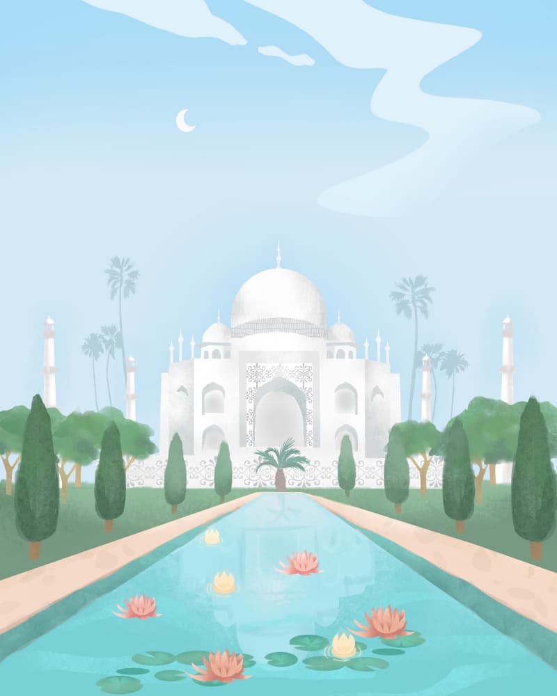 Taj Mahal, India by Petra Lizde — canvas wall art