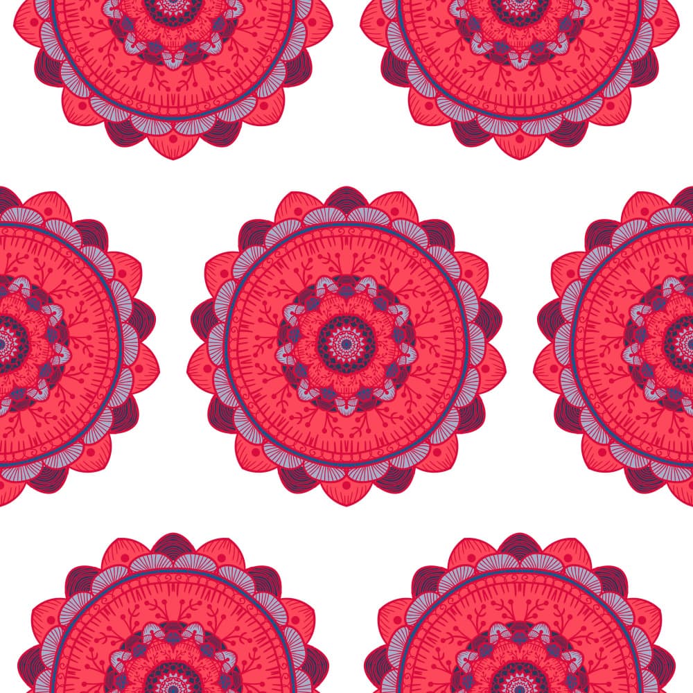 Vibrant Mandala Pattern by Marika Barsrsind — canvas wall art